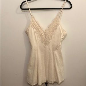 Deep V Lace Detail Dress